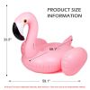 Giant inflatable flamingos ride on floating objects in the swimming pool, equipped with fast valve swimming rafts, suitable for summer party decoratio