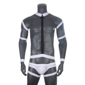 Tight White Lie Bondage Bodysuit Set (Option: White-M)