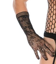 Men's High Stretch Jacquard One Piece Lace Gloves Set (Option: Gloves)