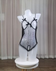 Mesh Tight Lingerie Set Bodysuit (Option: Black-S)