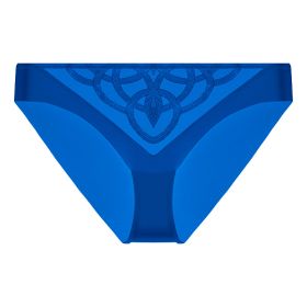 Women's Underwear Big Chest Small Push-up Thin (Option: Blue 077P-S)