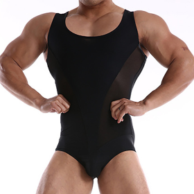 Multicolor Fashion Personality New Men's Swimwear (Option: Black-S)