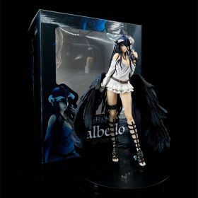 Overlord III Albedo So-Bin Ver. Anime Character Albedo PVC Action Figure Toy Overlord Statue Collectible Model Doll Adult Gift (Color: With box-27cm)