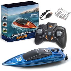 RC Boat For Kids; 2.4GHz 8 Km/h High Speed RC Boat Electric Racing Boat; Waterproof 500mAh USB Rechargeable RC Boat Toy Ship; Summer Water Toy; Gift F (Color: Red)