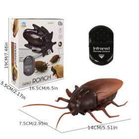 Tricky Toys; Electric Scary Toys For Boys; Simulation Cockroaches; Remote Control Spider Ants Insect Animals Toys For Kids Adults (Style: Cockroach)