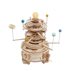 Robotime Rokr 316PCS Rotatable Mechanical Orrery DIY Wooden Model Building Block Kits Assembly Toy Gift for Children Adult ST001 (SKU: ST001)