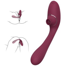 10 sucking and vibration modes; Automatic Women Vibrate Powerful ThrustinG Viberate Adult Toy for Women Pleasure Inch Smooth Bendable Silicone Wand wi (Color: Red)