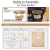 Robotime ROKR DIY 3D Wooden Puzzle Mechanical Gear Drive Air Vehicle Assembly Model Building Kit Toys for Children Adult LK702