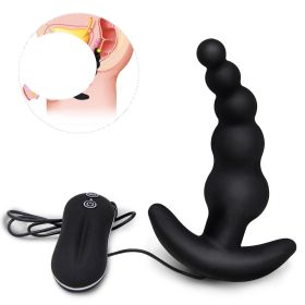 Clearance Extra Long Anal Beads with Suction Cup Butt Plug Toys for Woman Men Anus Long Anal Plug Large Anal Beads Butt Plug Sex Toy For Women Men Cou (Color: Black)