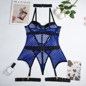 Women's Hot One-piece Sexy Lingerie (Option: Blue-XL)